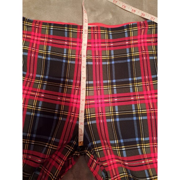 Gretchen Scott Gripe Less Tartan Pull-on Plaid Pants Size Small Ankle Crop - Picture 6 of 13